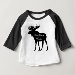 Camiseta Para Bebê Natal rústico bonito dos alces do bebê da costa