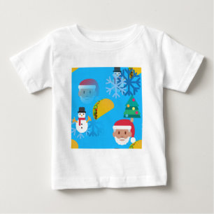 Camiseta Para Bebê natal taco emoji