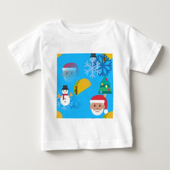 Camiseta Para Bebê natal taco emoji (Frente)