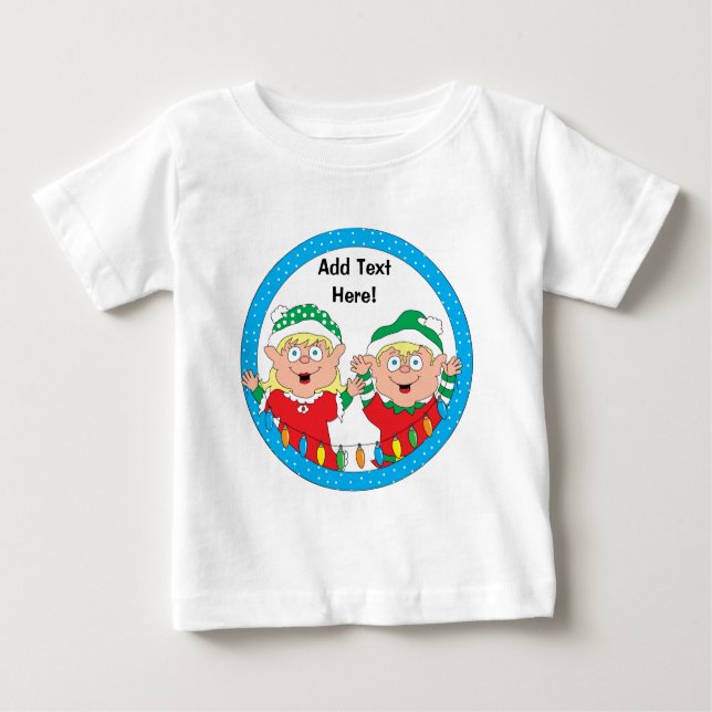 Camiseta Para Bebê Natal Toddler T-Shirt Personalize (Frente)
