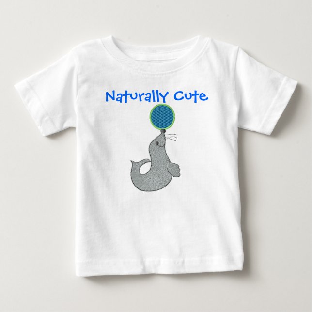 Camiseta Para Bebê Naturalmente Bonito (Frente)