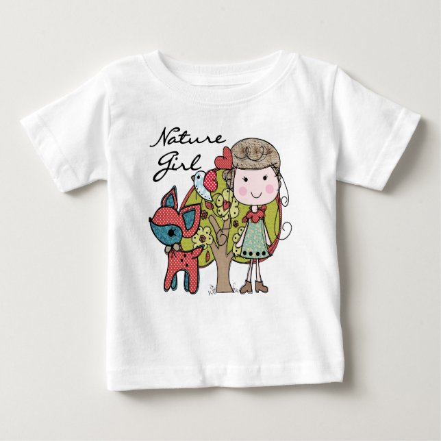 Camiseta Para Bebê Nature Girl (Frente)
