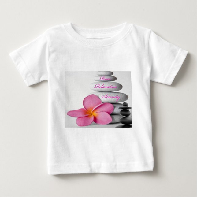 Camiseta Para Bebê Natureza dos termas do zen (Frente)