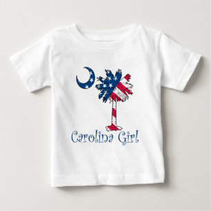Camiseta Para Bebê NAU Flag Carolina Girl