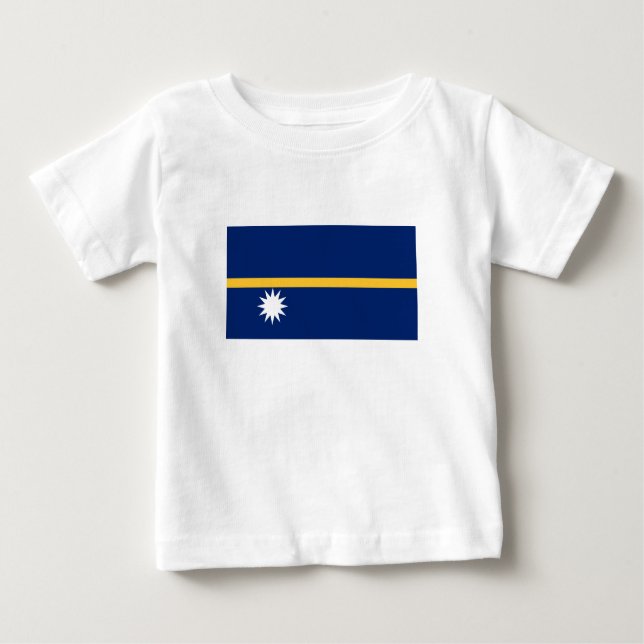 Camiseta Para Bebê Nauru Flag (Frente)