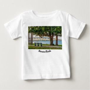 Camiseta Para Bebê Navarre Park Bench e Bridge Baby Toddler T-shirt