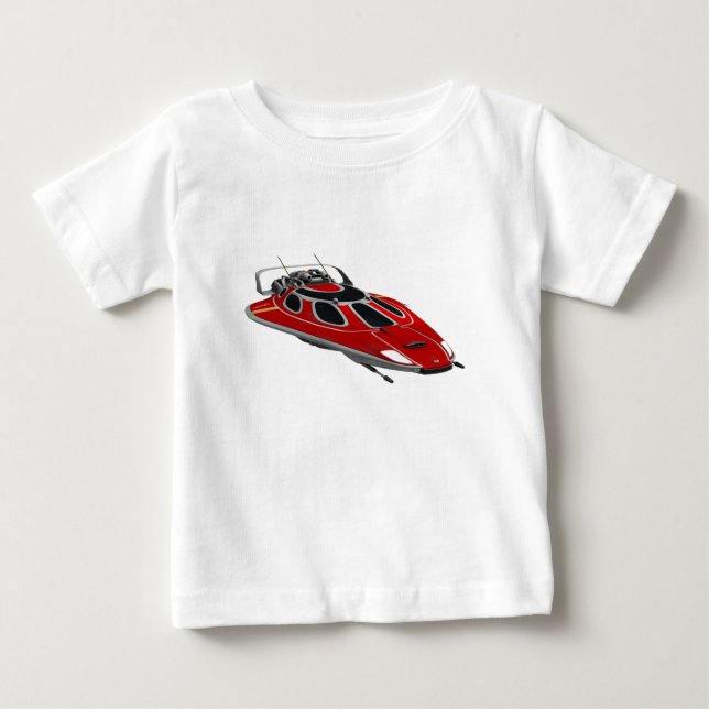 Camiseta Para Bebê Nave Espacial (Frente)