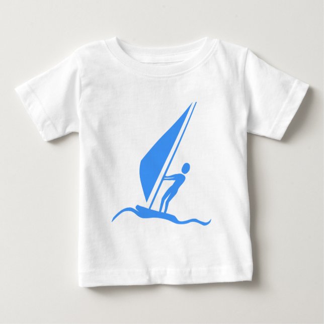 Camiseta Para Bebê Navegação - Azul Bebê (Frente)