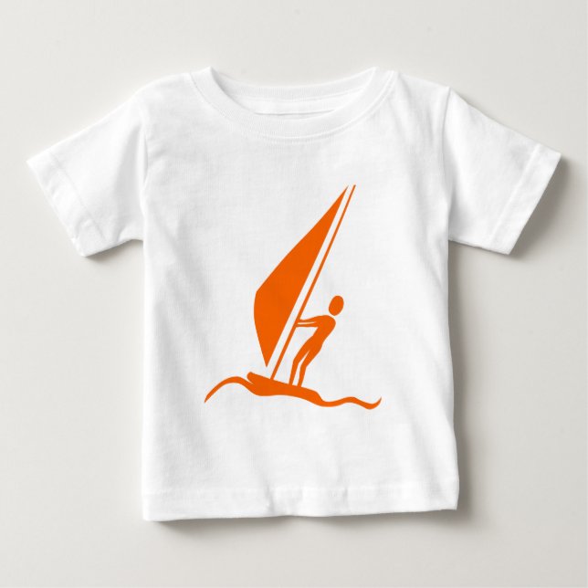 Camiseta Para Bebê Navegação - Laranja (Frente)