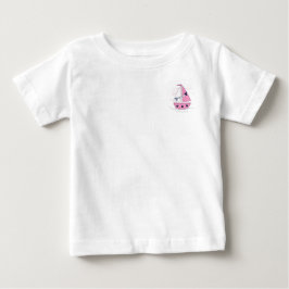 Camiseta Para Bebê Navegar Navio Feminino Olho de Boi Rosa Branco Bol