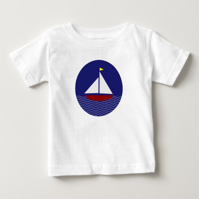 Camiseta Para Bebê Navio (Frente)