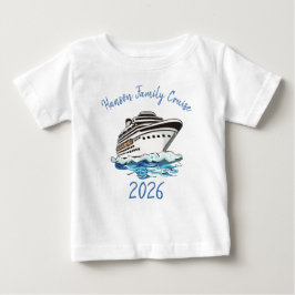 Camiseta Para Bebê Navio de Cruzeiro Personalizado