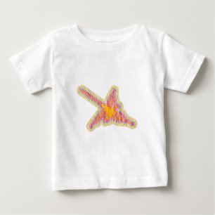 Camiseta Para Bebê Nazca Lines Hummingbird com efeito de papel rugoso