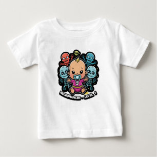 Camiseta Para Bebê Necromante - Nível 1
