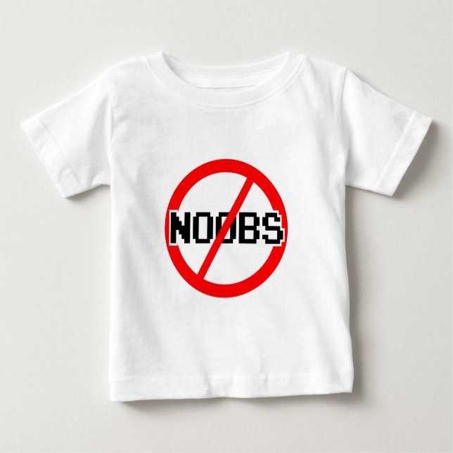 Camiseta Para Bebê NENHUM NOOBS - macaco do geek/hacker/pc/code (Frente)