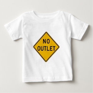 Camiseta Para Bebê Nenhuma tomada, sinal de aviso do tráfego, EUA