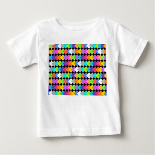 Camiseta Para Bebê Neon Diamantes