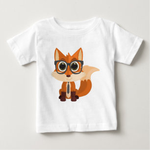 Camiseta Para Bebê Nerd Fox