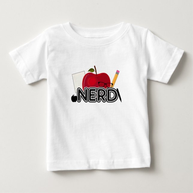 Camiseta Para Bebê Nerd - Logotipo (Frente)