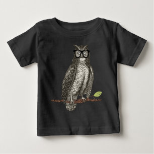Camiseta Para Bebê Nerd Óculos Coruja