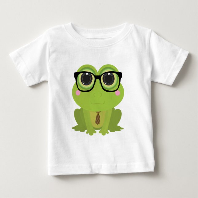Camiseta Para Bebê Nerd sapo (Frente)
