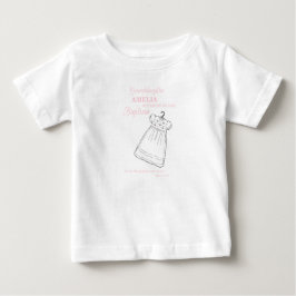 Camiseta Para Bebê Neta, palhaço de batismo personalizado a rosa