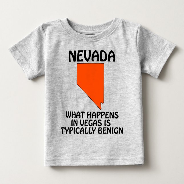 Camiseta Para Bebê Nevada - O que acontece em Vegas é tipicamente ben (Frente)