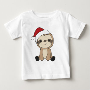 Camiseta Para Bebê Neve de Natal Lenta Animais de inverno