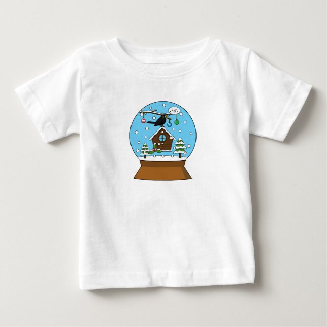 Camiseta Para Bebê Neve Globe com Blackbird Singing (Frente)