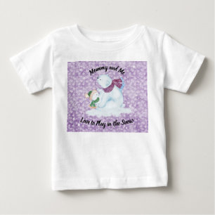 Camiseta Para Bebê Neve, Mãe e Bebê, Teto de Neve