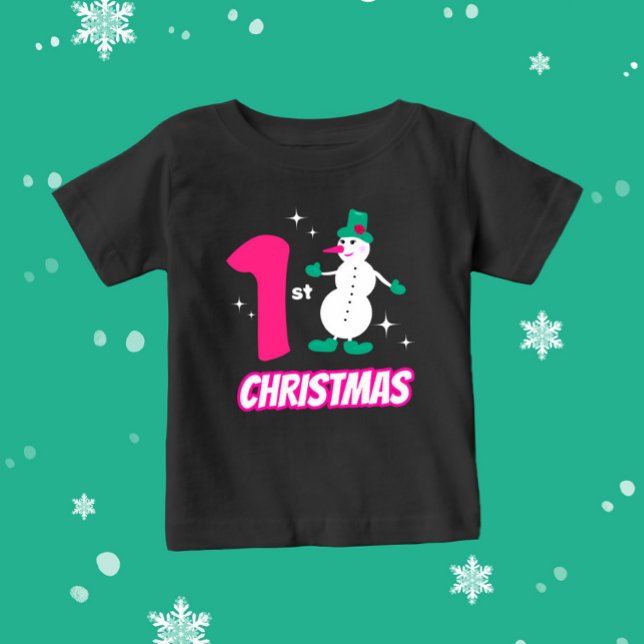 Camiseta Para Bebê Neve natalina (Criador carregado)
