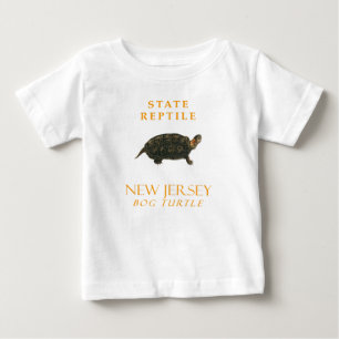 Camiseta Para Bebê New Jersey Territory Reptile The Bog Turtle