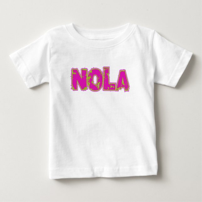 Camiseta Para Bebê New Orleans NOLA (Frente)