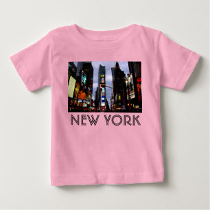 Camiseta Para Bebê New York Baby Creeper Organic New York Souvenir