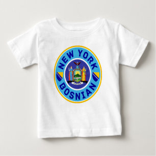Camiseta Para Bebê New York Bosnian American