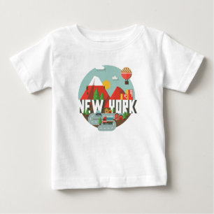 Camiseta Para Bebê New York no design