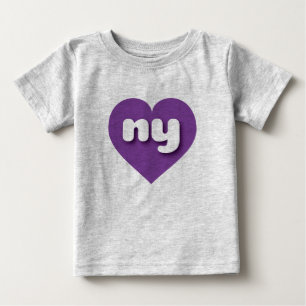 Camiseta Para Bebê New York Purple Heart - amor