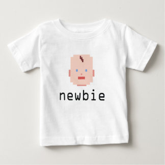 Camiseta Para Bebê Newbie do bebê do pixel