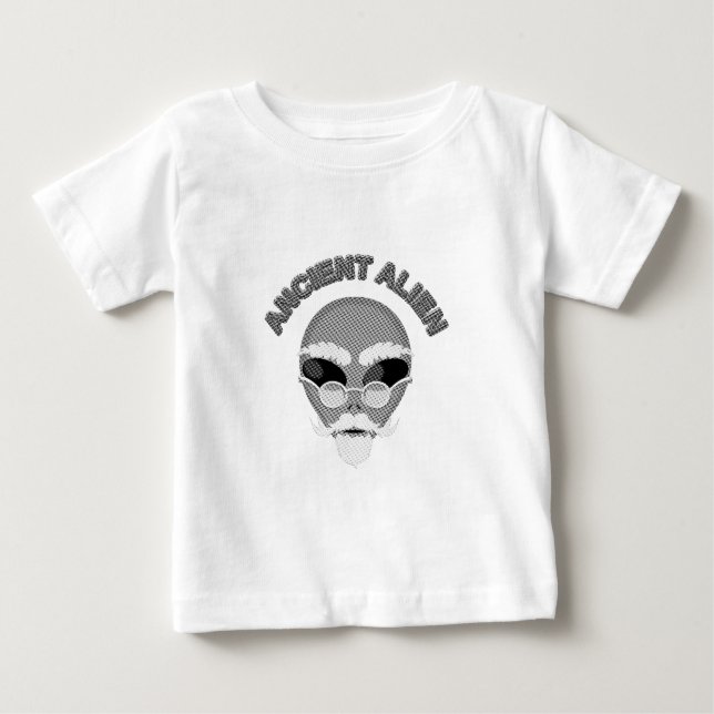 Camiseta Para Bebê Newsprint da Alienígena antiga (Frente)