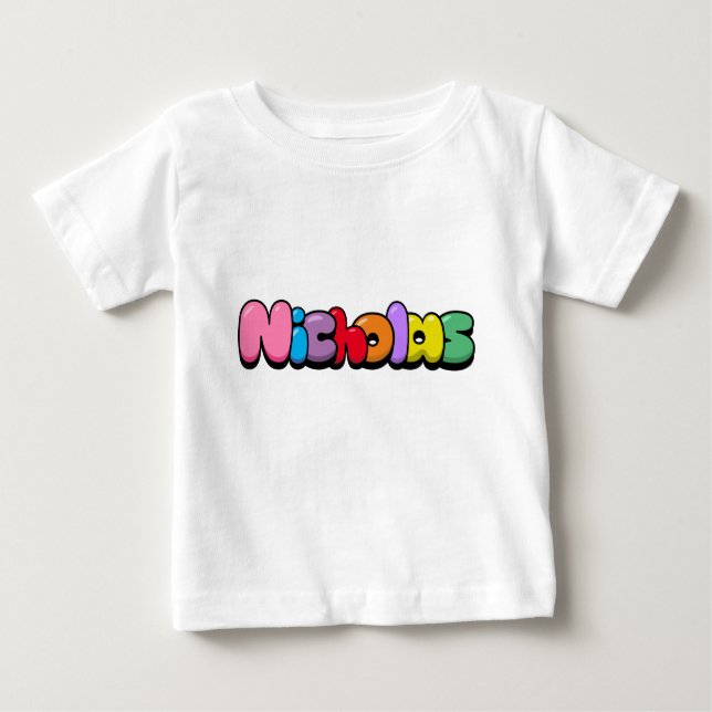 Camiseta Para Bebê Nicholas (Frente)