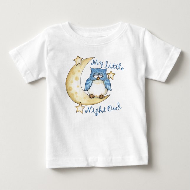 Camiseta Para Bebê Night Owl (Frente)