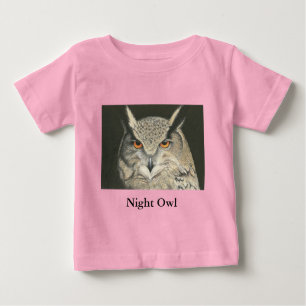 Camiseta Para Bebê Night Owl