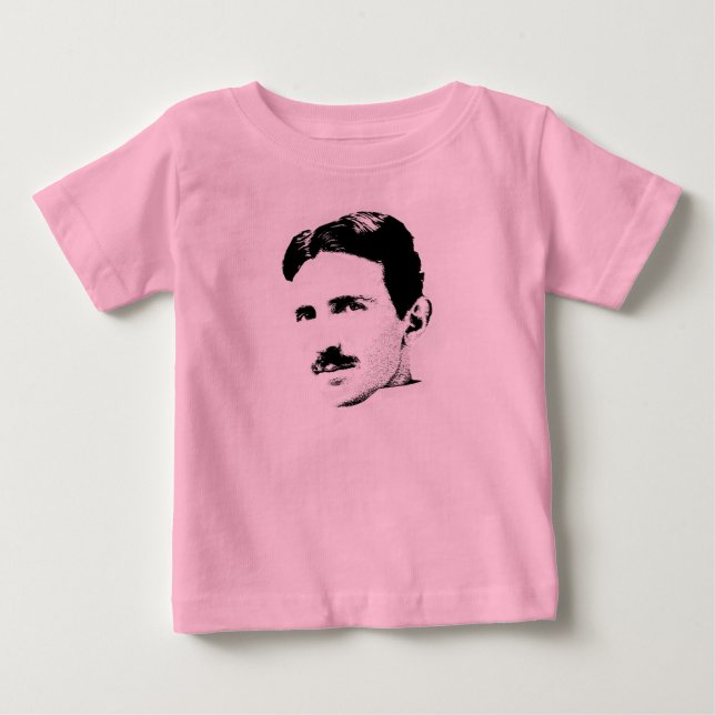 Camiseta Para Bebê Nikola Tesla bebé (Frente)