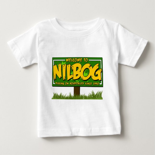 Camiseta Para Bebê nilbog (Frente)