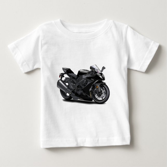 Camiseta Para Bebê Ninja Black Bike (Frente)