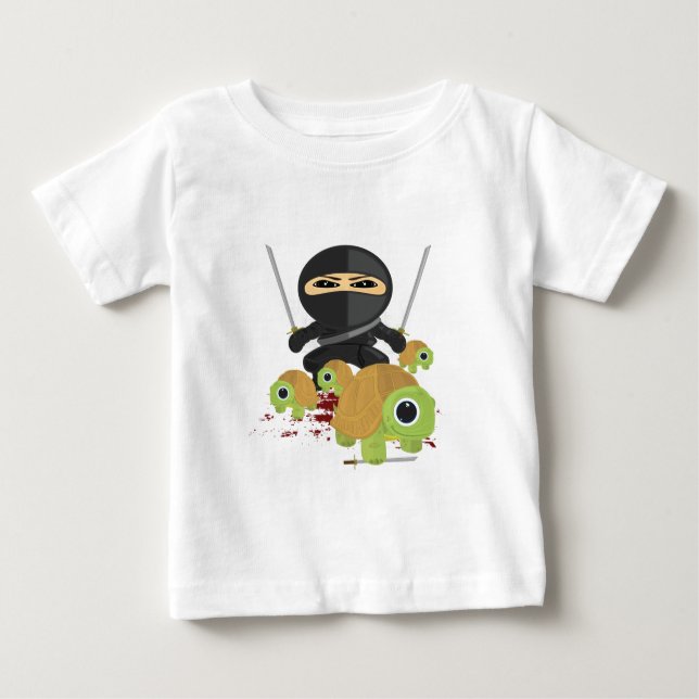 Camiseta Para Bebê Ninja com tartarugas (Frente)