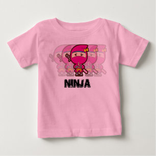 Camiseta Para Bebê Ninja Girl