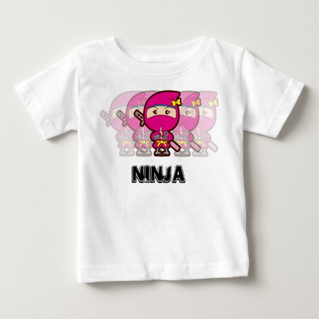 Camiseta Para Bebê Ninja Girl (Frente)