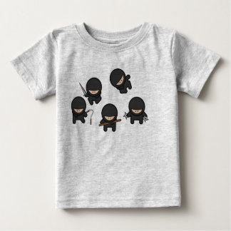 Camiseta Para Bebê Ninjas bonito