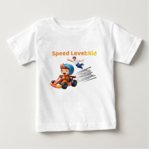 Camiseta Para Bebê Nível de Velocidade: Criança
